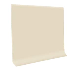 Color Almond 0.080 in. Thick x 4 in. Wide x 4 ft. Length Dryback Vinyl Covebase