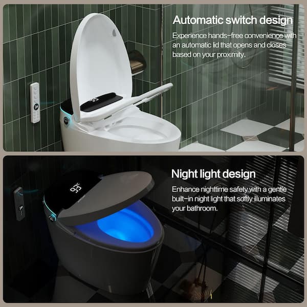 YULIKA Smart Toilet with Auto Open, Warm Water Sprayer and Dryer