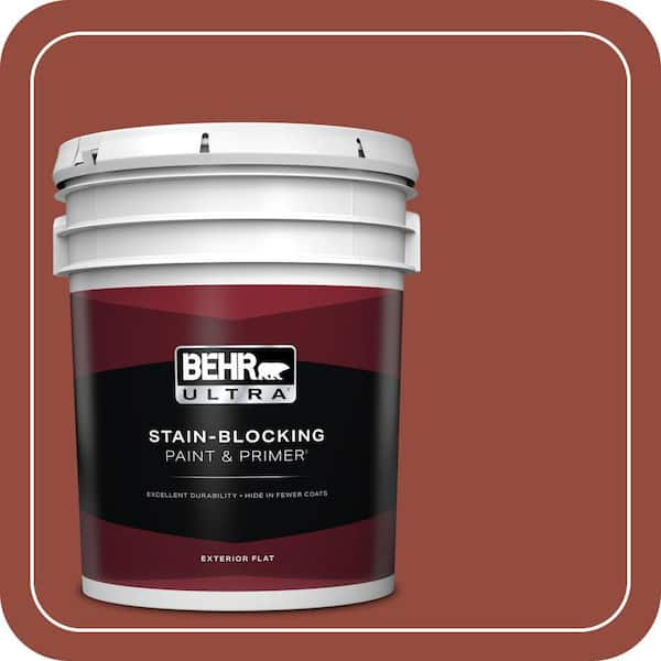 BEHR ULTRA 5 gal. #S-H-200 New Brick Flat Exterior Paint & Primer