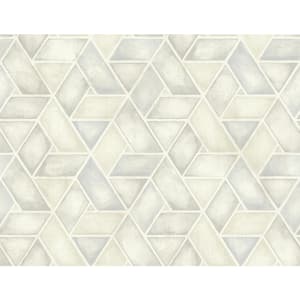 Seabrook Designs Kentmere Geo Teal and Grey Paper Strippable Roll ...