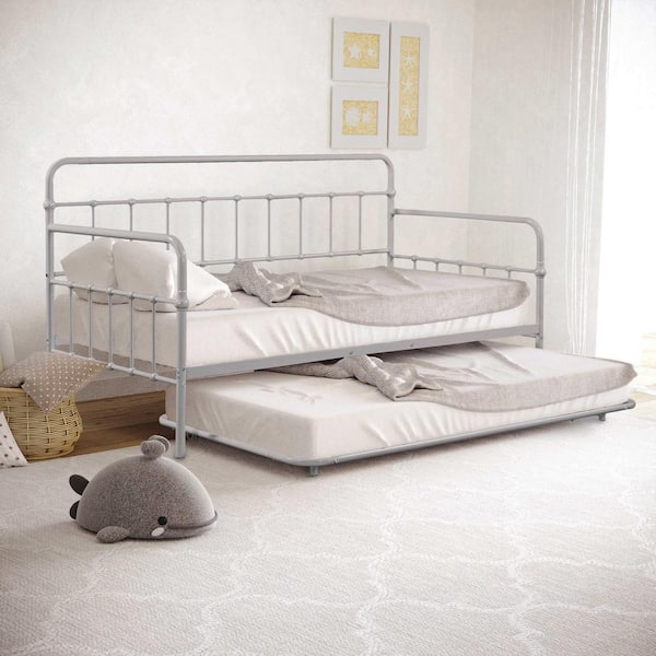 Furniture of America Claden Silver Twin Daybed with Trundle