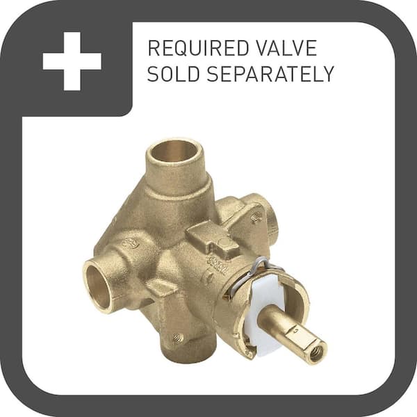 Voss Posi-Temp Single-Handle 1-Spray Shower Faucet Trim Kit in Brushed Gold (Valve Not Included)