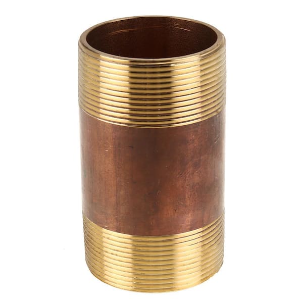 2 in. x 4 in. Brass MIP Nipple Fitting