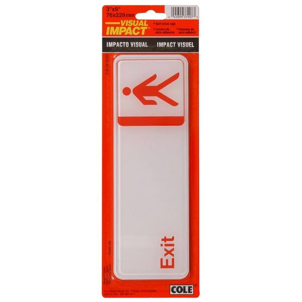 Hillman 3 in. x 9 in. Plastic Exit Sign