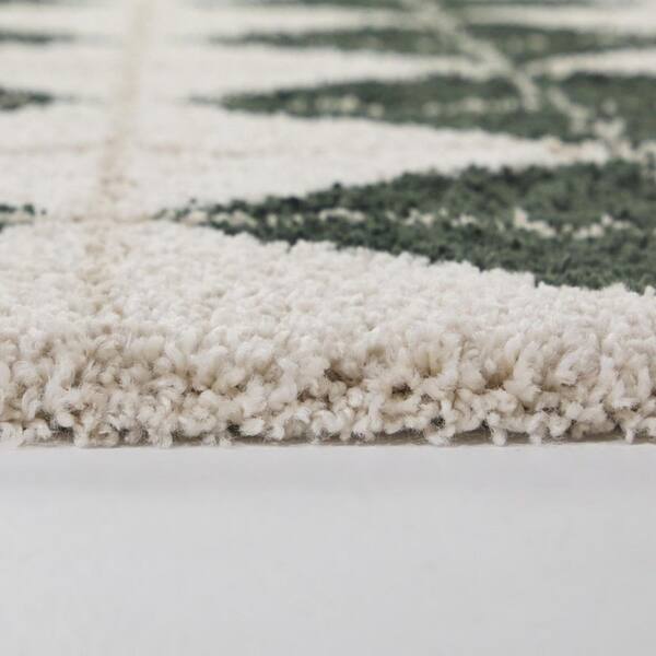 Quarterman Green 7 ft. 10 in. x 10 ft. Diamond Area Rug