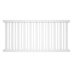 LaFayette 4 ft. H x 8 ft. W White Vinyl Spaced Picket Fence Panel Kit