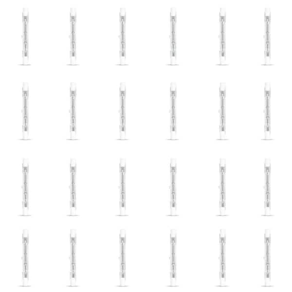 Feit Electric 100-Watt Bright White (2700K) T3 R7 Short Base Dimmable Halogen Light Bulb (24-Pack)