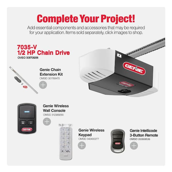 Genie ChainMax 1/2 HPC Durable Chain Drive Garage Door Opener with