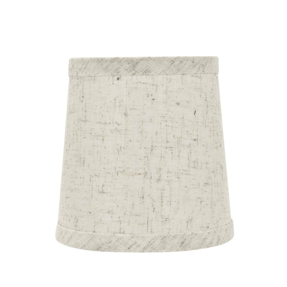 Small Flaxen Linen Empire Chandelier Lamp Shade Set