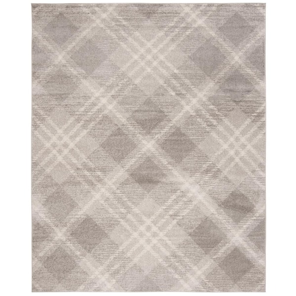 SAFAVIEH Adirondack Light Gray/Ivory 8 ft. x 10 ft. Striped Area Rug