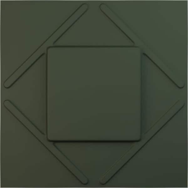 Ekena Millwork 19 5/8 in. x 19 5/8 in. Aubrey EnduraWall Decorative 3D Wall Panel, Satin Hunt Club Green (12-Pack for 32.04 Sq. Ft.)