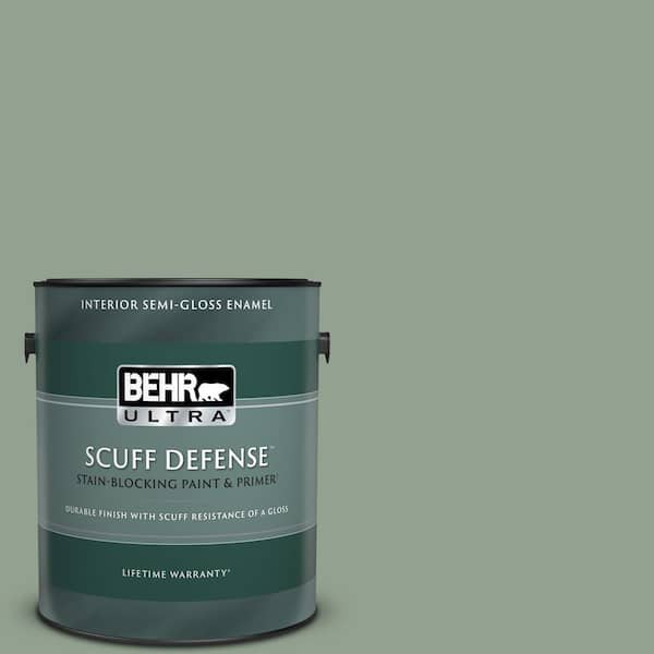 BEHR ULTRA 1 gal. #N400-4 Forest Path Extra Durable Semi-Gloss Enamel Interior Paint & Primer