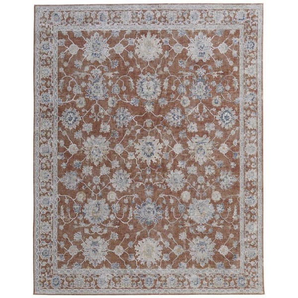 5 ft. x 8 ft. Red, Blue, Ivory Abstract Area Rug