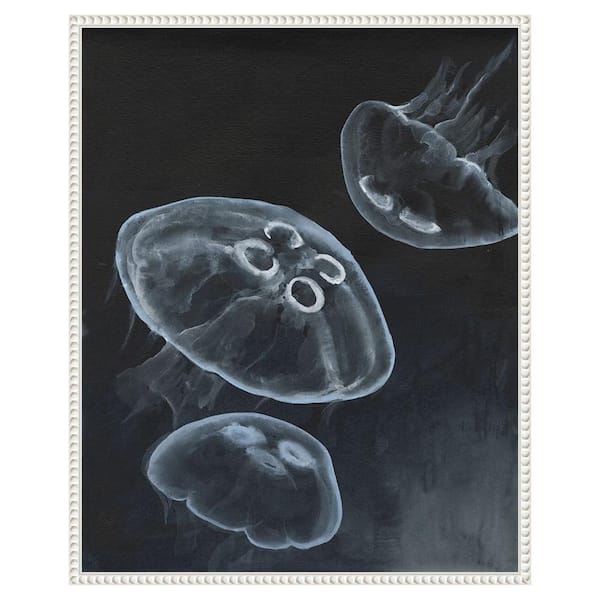 Amanti Art Jellyfish Heaven I by Michael Willett 23 in. W x 28 in. H Canvas Float Frame in White