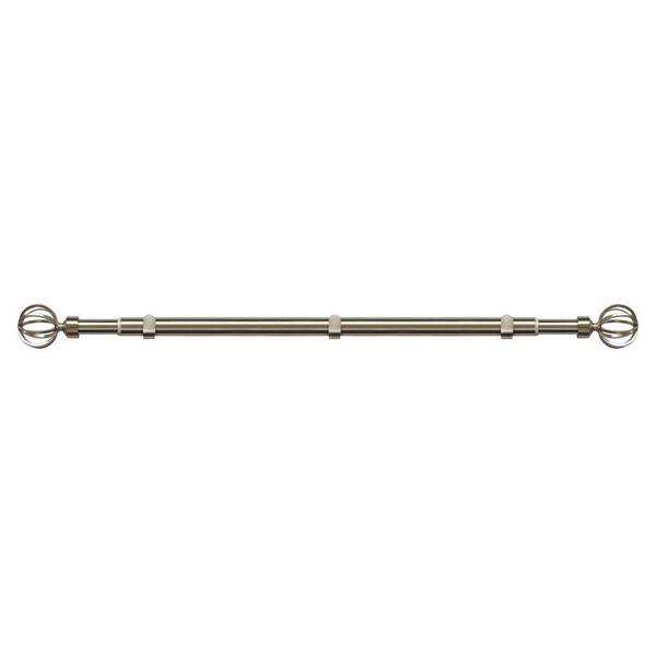 Achim Platinum 36 in. - 72 in. Temmy Rod and Finial in Chrome