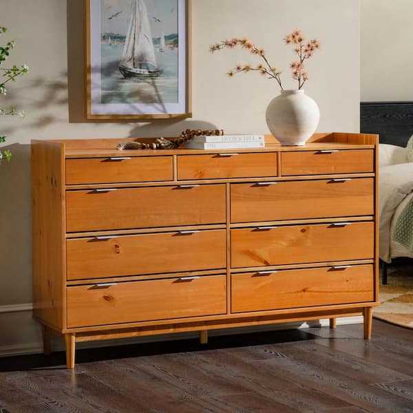 Walker Edison Furniture Company Mid-Century Modern Caramel 9