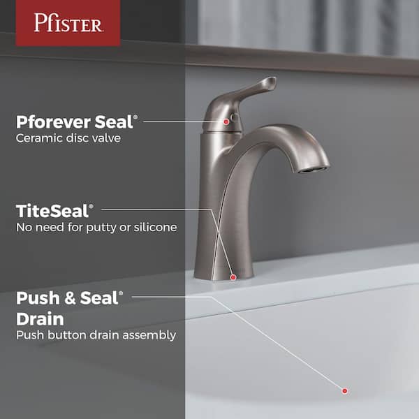 Willa Single Handle Single Hole Bathroom Faucet With Deck plate in Spot Defense Brushed Nickel