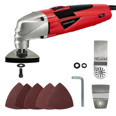 Corded Multi-Pupose Oscillating Tool 5 Variable Speed with Sanding Sheets For Cutting Grinding