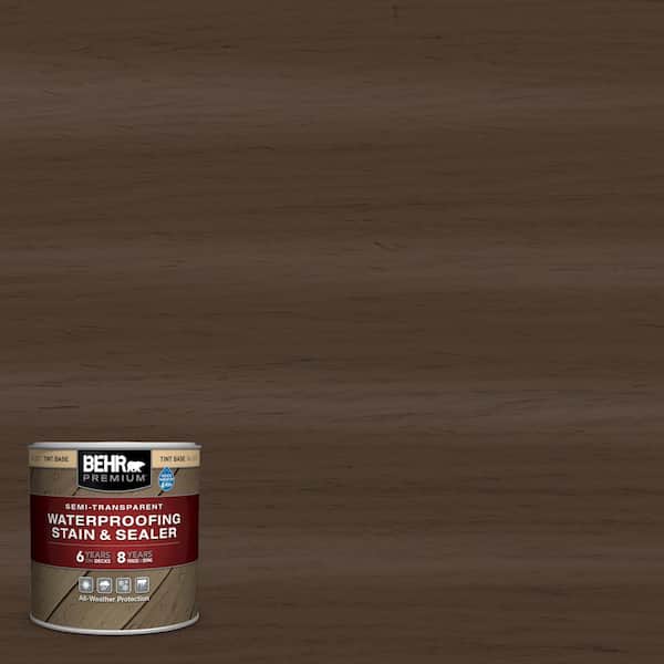 BEHR PREMIUM 8 oz. #ST-111 Wood Chip Semi-Transparent Waterproofing Exterior Wood Stain and Sealer Sample