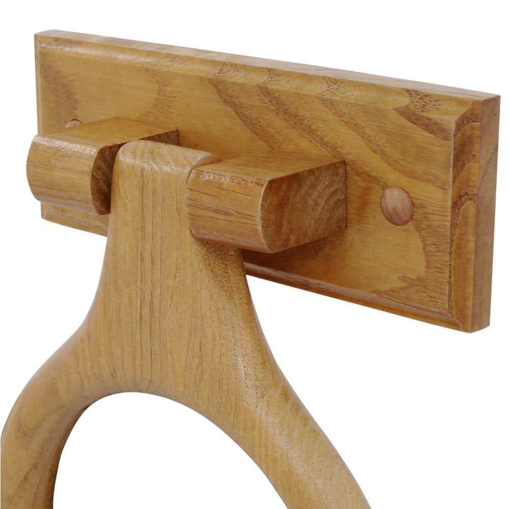 Honey Oak 4-Piece Bathroom Hardware Kit with Towel Bar
