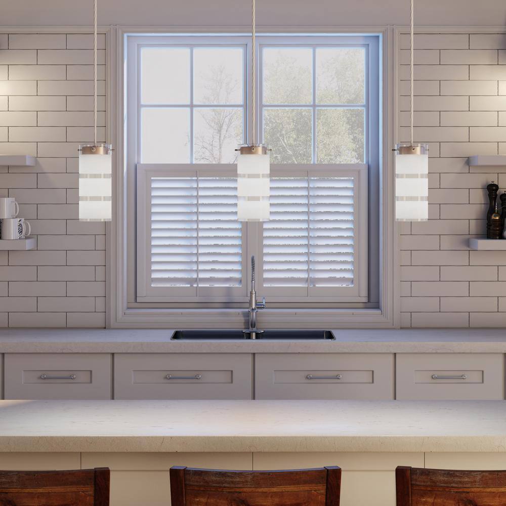 Olvero Modern Satin Nickel Mini LED Pendant Light