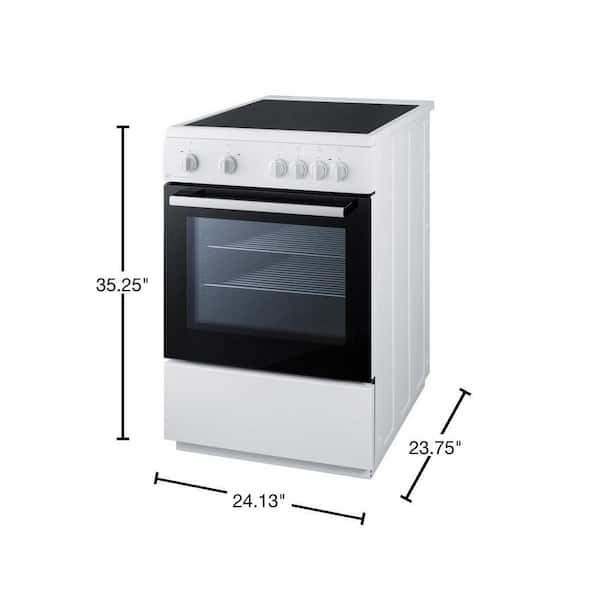 Frigidaire 24 in. Freestanding Electric Range in Stainless Steel with 4  Smoothtop Elements FCFE2425AS - The Home Depot