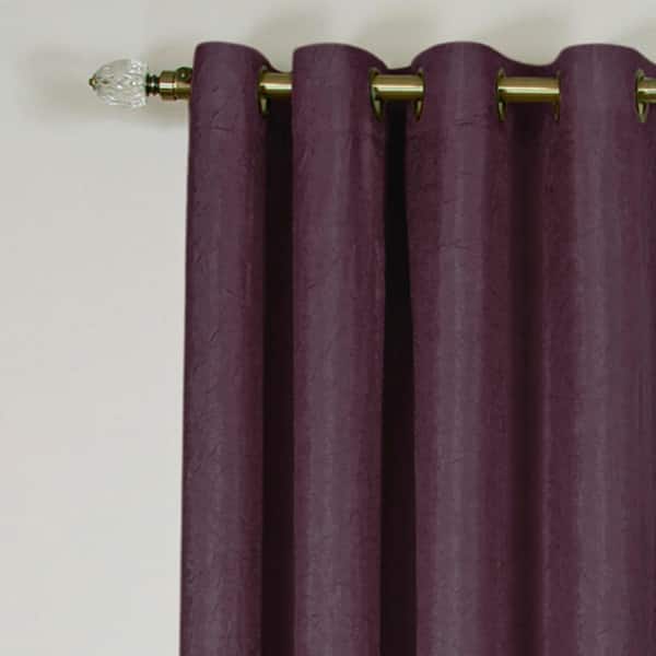Taylor 50 in. W x 63 in. L Polyester Room Darkening Window Panel in Aubergine