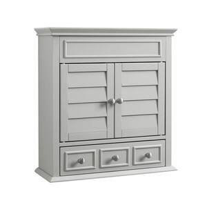 Lydia 23.63 in. W x 25 in. H x 14.13 in. D Surface-Mount Medicine Cabinet in Gray