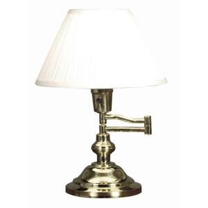 Classic 15 in. Polished Brass Swing Arm Desk Lamp
