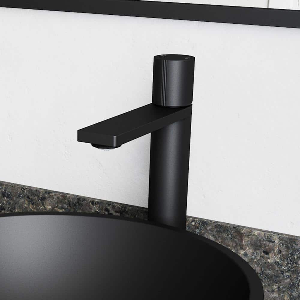 Gotham Matte Black Single-Handle Vessel Bathroom Faucet