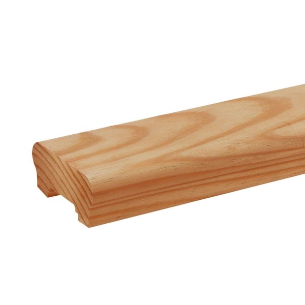 Unbranded 2 in. x 4 in. x 6 ft. Pressure-Treated Wood Moulded Cedar-Tone Handrail