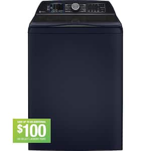 Profile 5.3 cu. ft. High-Efficiency Smart Top Load Washer with Built-in Alexa Voice Assistant in Sapphire Blue