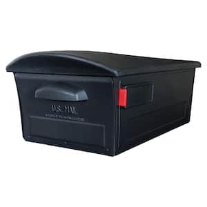 Mailsafe Black, Large, Plastic, Locking, Post Mount Mailbox