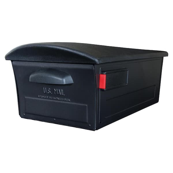 Architectural Mailboxes Mailsafe Black, Large, Plastic, Locking, Post Mount Mailbox