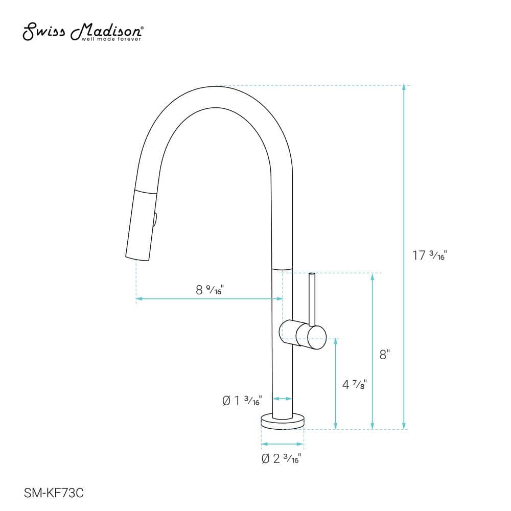 Chalet Chrome Single Handle Pull-Down Kitchen Faucet