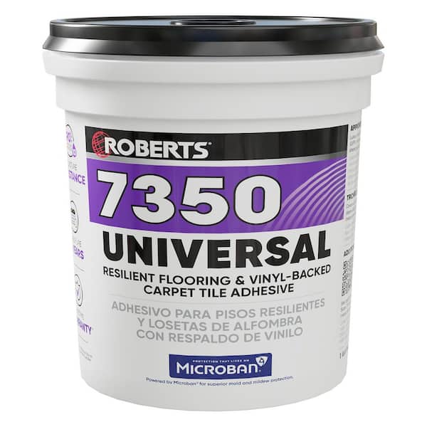 7350 1 Gal. 8-10 Hour Dry Time Universal Resilient Flooring and Vinyl-Backed Carpet Tile Floor Adhesive in Off White