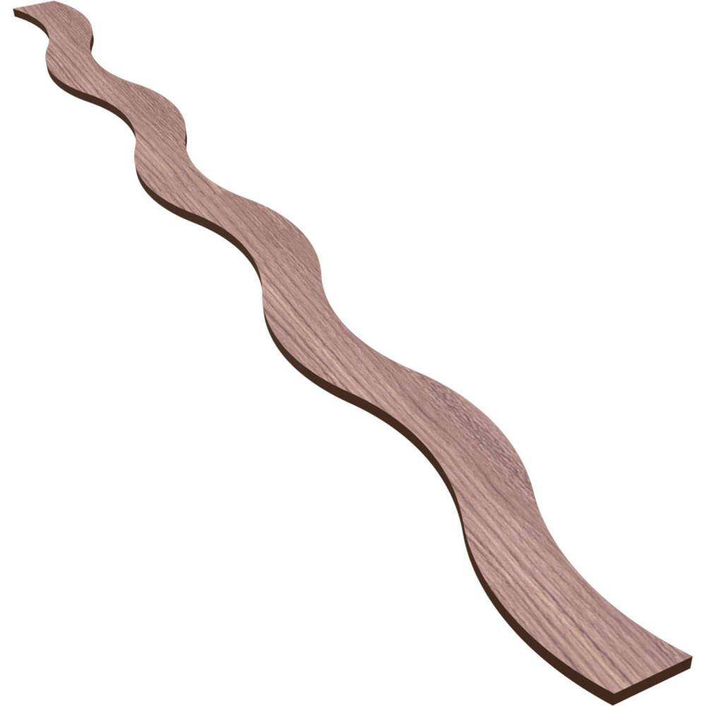 Walnut Adjustable Decorative Wood Slat Wall Panel Kit, 47" Height