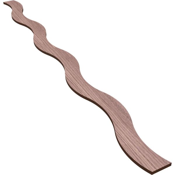 Ekena Millwork Brazos 47 in. H x 0.375 in. W Slatwall Panels in Walnut 22-Pack