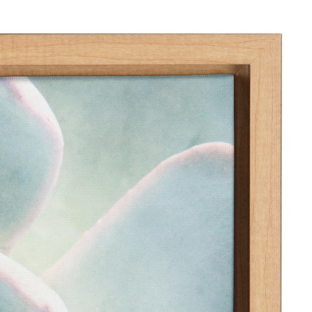 Large Natural Framed Canvas Succulent Print Wall Art