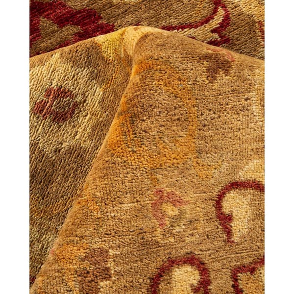 Electric 8 ft. x 10 ft. Yellow Oriental Wool Indoor Area Rug