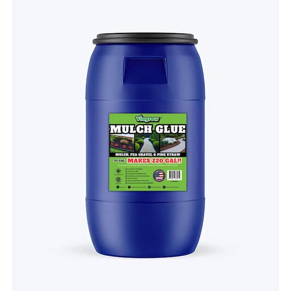 Viagrow Mulch Glue, Outdoor, 55 Gal. / Makes 220 Gal. / Covers Approx. 110,000 sq. ft.