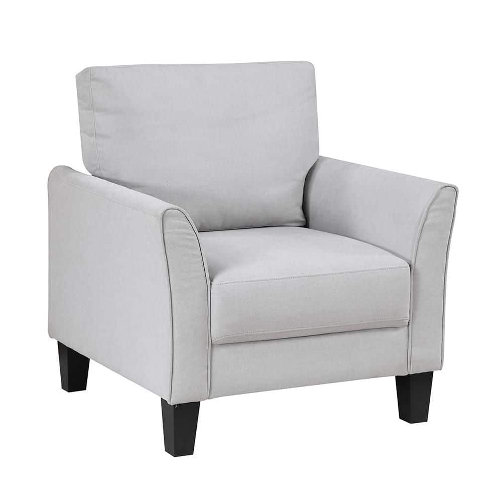 Tesoro Gray Textured Fabric Upholstery Arm Chair price history on PriceWatchPro
