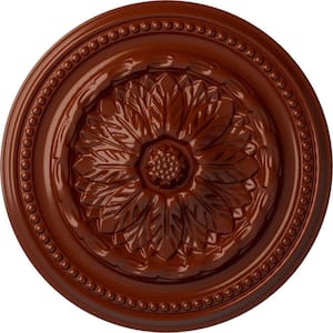 15-3/4 in. x 1-7/8 in. Chester Urethane Ceiling Medallion (Fits Canopies upto 2-1/4 in.), Firebrick