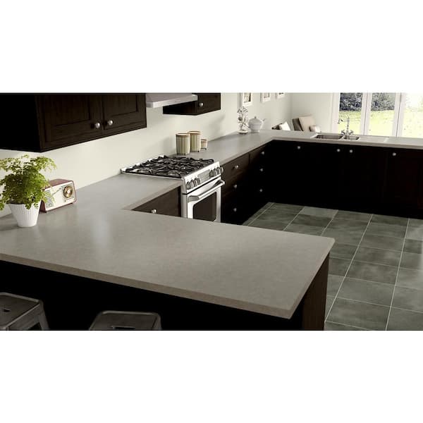 Wilsonart 5 ft. x 8 ft. Laminate Sheet in Luna Winter with Wilsonart 5 ft. x 8 ft. Laminate Sheet in Luna Winter with