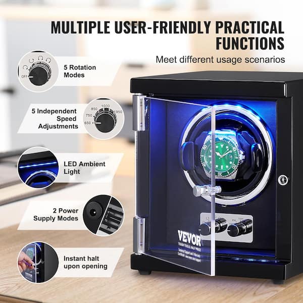 VEVOR Watch Winder Single with Super Quiet Mabuchi Motor