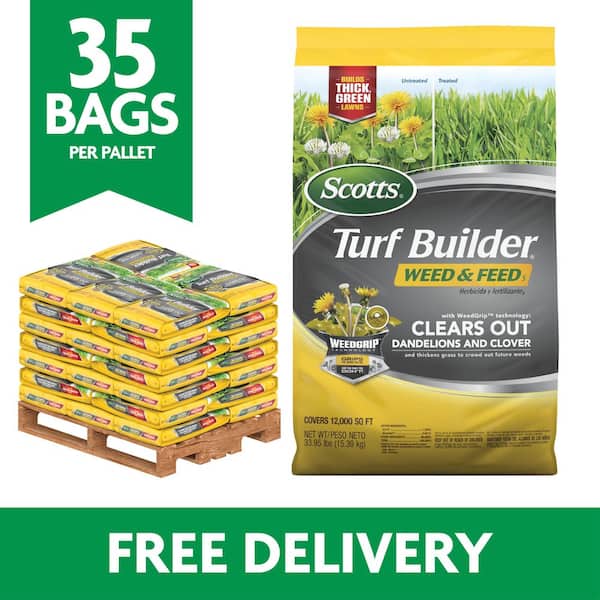 Turf Builder Weed and Feed5 1188.25 lb. Weed Killer Plus Lawn Fertilizer (Pallet of 35 33.95 lb. bags)