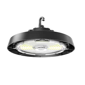 400-Watt Equivalent 11 in. Round Integrated LED Black High Bay Light 13500-22500 Lumens Adjustable CCT 120-277v