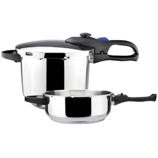 TSTQH 304Stainless Steel 4ltr Pressure cooker,Family Small Mini Pressure cookers,Super Safety Lock,Suitable for All Hob Types Includin
