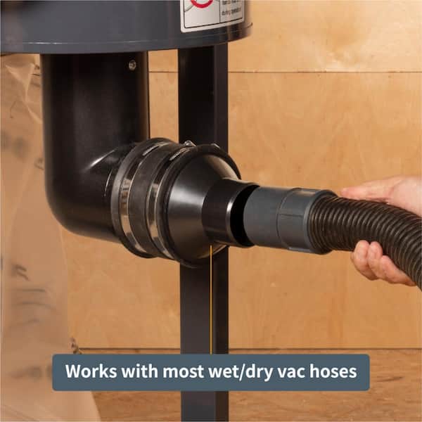 4 in. to 2-1/2 in. Reducer and 2-1/2 in. Dust Control Flex Cuff with Stainless Steel Hose Clamps