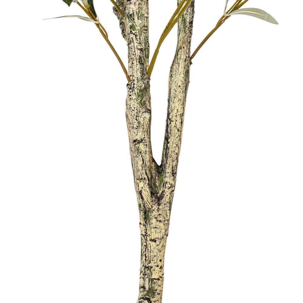 Lush Lifelike Potted Olive Tree with 56 Olives - 63" Height